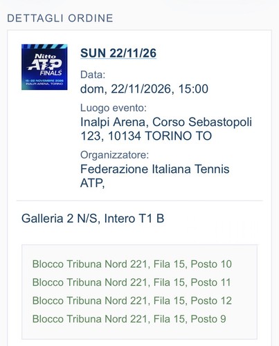Biglietti finale atp finals - biglietti,