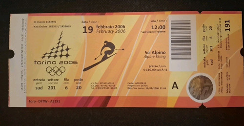 Biglietto ticket olimpiadi - ticket,
