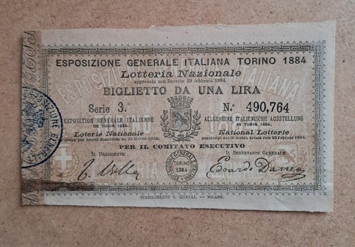 Biglietto lotteria esposizione - lotteria,