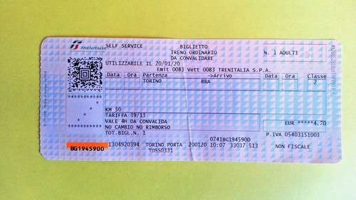 Biglietto ferroviario - biglietto,