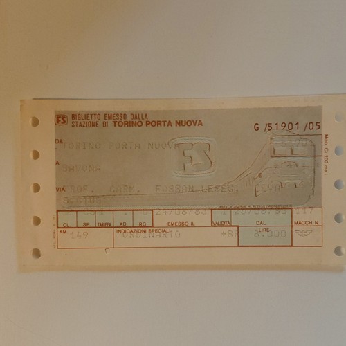 Biglietto ferroviario - fs,