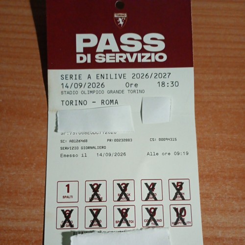 Pass stadium torino roma - stadium, torino-roma