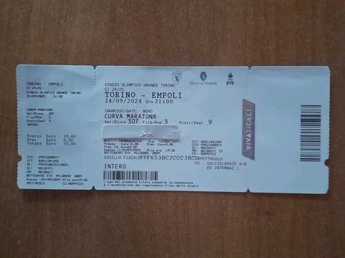 Biglietto ticket calcio stadio - biglietto,