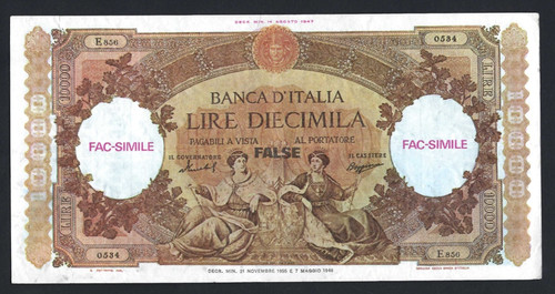10000 lire regine dei - lire,