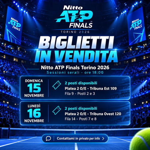 Biglietti nitto atp - atp, finals
