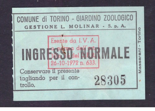 Biglietto comune torino - comune, di