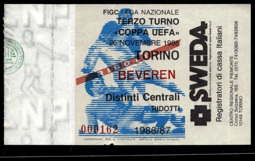 Biglietto 1986 torino vs - biglietto,