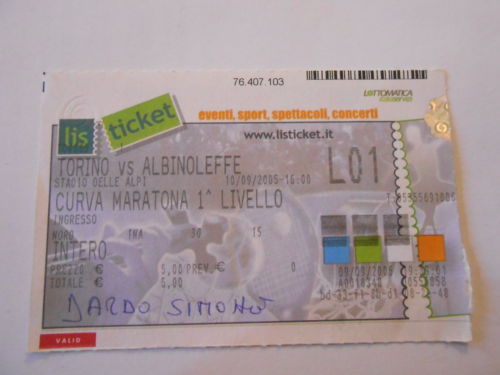 Biglietto stadio torino - stadio,