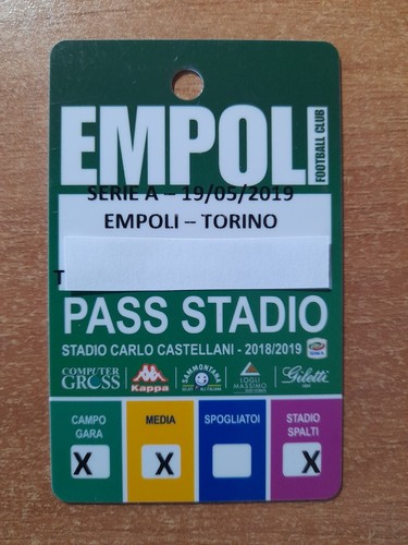 Biglietto ticket pass - ticket, calcio