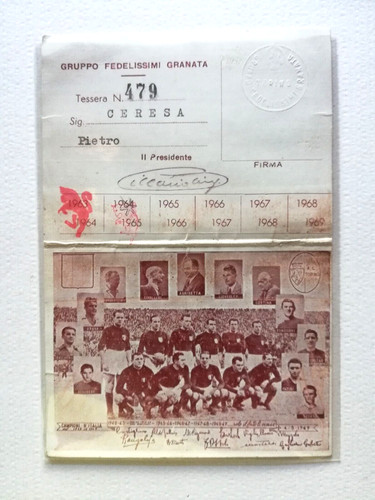 Torino calcio tessera - torino,